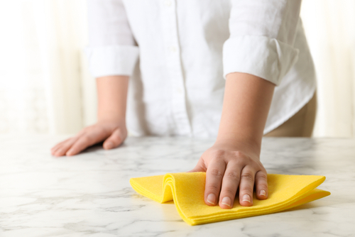 How do you get stains out of the marble top