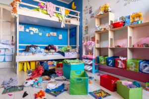 How do I clean a messy kids' room
